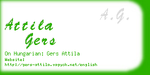 attila gers business card